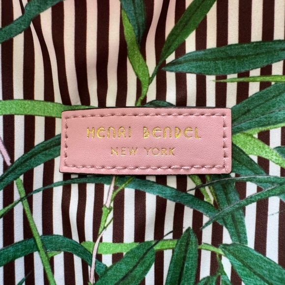 Henri Bendel Green and Pink Striped Tote - Picture 8 of 9